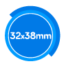 32 x 38 mm
